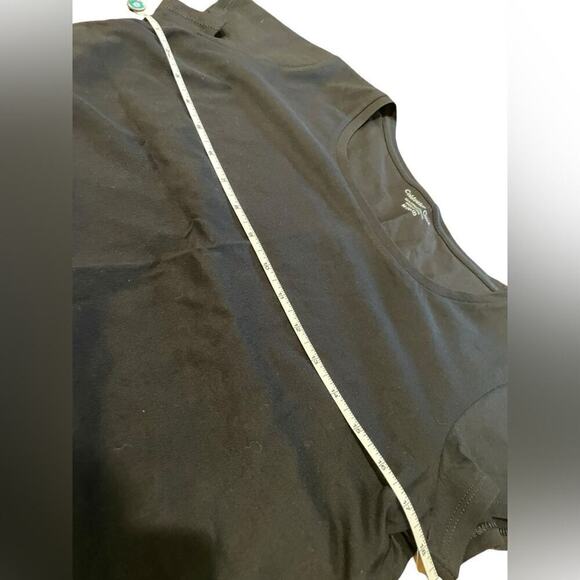 NWT Coldwater Creek Basic Black T-shirt Short Sleeve Pima Cotton- M (8-10) - Picture 3 of 5